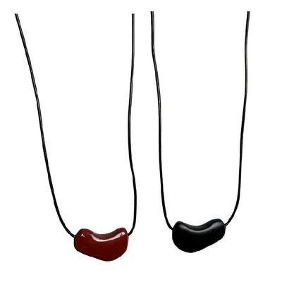 Trendy Enamel Heart Pendant Necklace Sturdy Alloy Adjustable Chain Jewelry Accessory Portable for Female Fashion