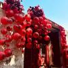 Red Double Happiness Lanterns for Wedding Room and Courtyard Décor