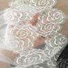 1Yard White Black Flower Lace Trim Fabric Handmade DIY Clothes Accessories 10CM Wide