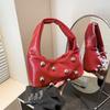 2025 New Women's Bag Korean Version of Fashion Rivets Personalized Fashion Niche Shoulder Bag Internet Celebrity Messenger Armpit Bag