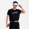 Li Ning Tischtennis Serie Lässig Bequemes Buchstaben-Print Sport Kurzarm T-Shirt Unisex Oberteile Schwarz AHSV611-1