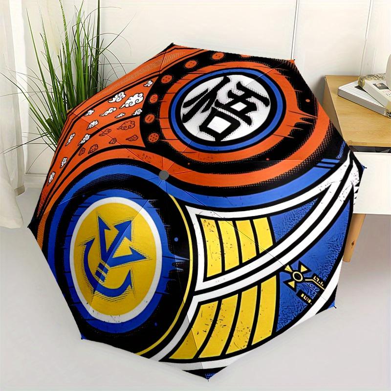 Dragon Ball Automatic Umbrella - Foldable with 8 Iron Ribs, Portable for Outdoor, Gift, Outdoor Umbrell, Playful Accessory, Durable High Qua