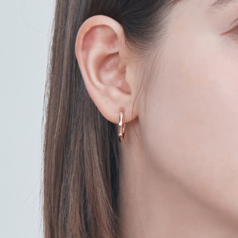 ELLE Jewelry 14K Gold-Plated Cut Ring Earrings ELGPEE514