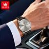 OLEVS 6898 Minimalist Quartz Watch for Men Original Leather Strap Waterproof Calendar Men's Wristwatch Fashion Casual Man Watch