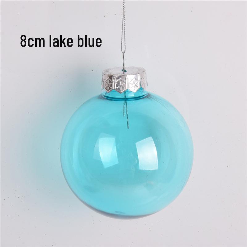 Acrylic Feather Transparent Christmas Ornament Ball