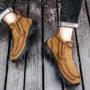38-48 Mens Genuine Leather Boots Fashion Zipper Shoes Leather Men Ankle Boots