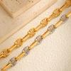 Vnox Classic Paperclip Chain Bracelet For Women Stainless Steel Gold Color Never Fade Charm Bracelet Girls Jewelry Birthday Gift