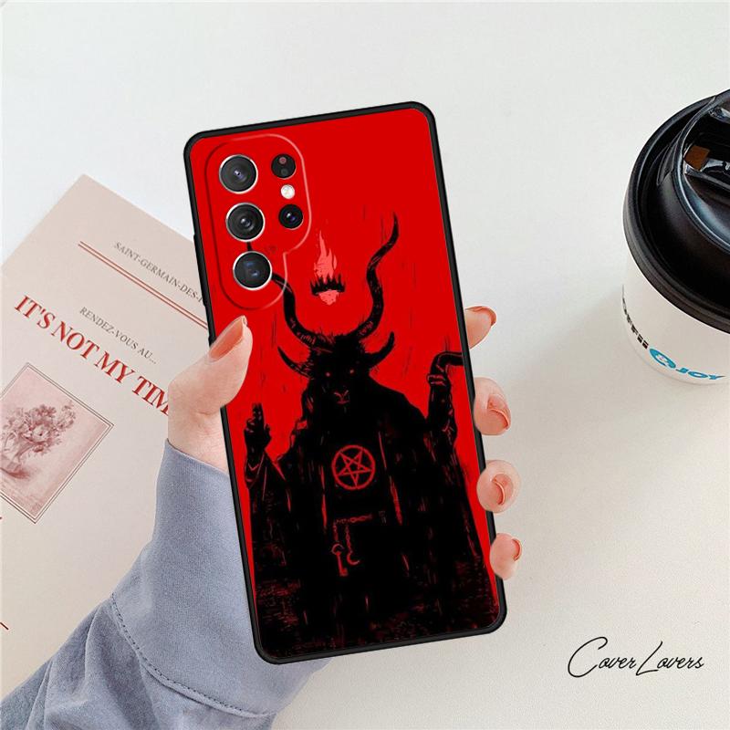 Devil Satan phone case For Samsung Galaxy S24 S25 S23 S22 Ultra Note 10 20 Plus S20 S21 FE Cover