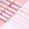 Creative 6-Color Wave Pattern Highlighter Set: DIY Outline & Curve Pens for Students
