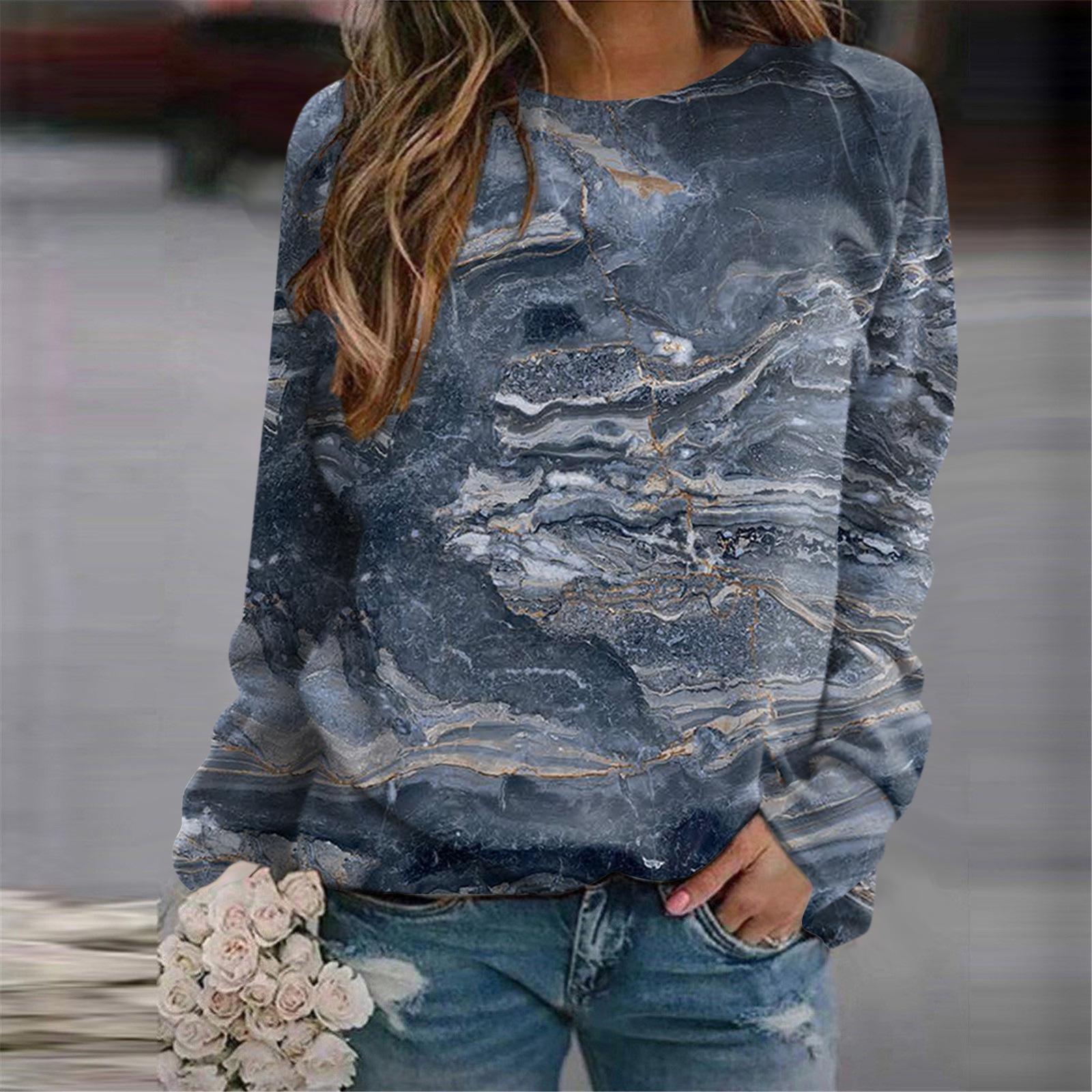 Толстовки с 3D-принтом Лесные деревья Женские повседневные регланы с длинными рукавами Худи Женские пуловеры Харадзюку Y2k Топы Женская одежда M 1200₽