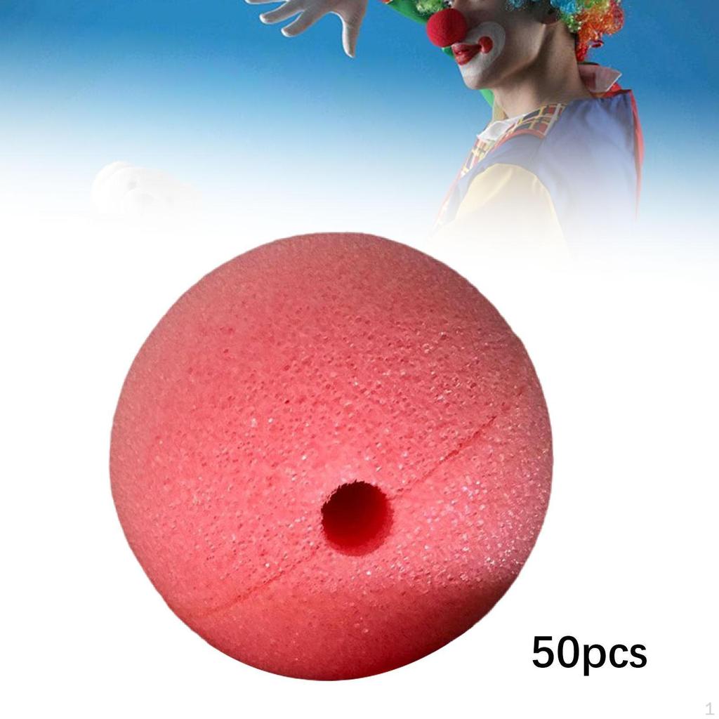 50 Pieces Clown Noses Costume Accessories for Halloween Carnival