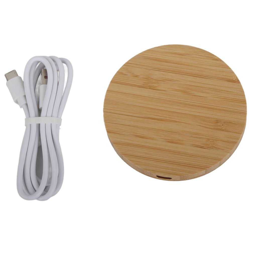 Wireless Charger 15W Power 8MM Transmission 5V3A 9V2A 12V1.5A Output 5W 7.5W 10W 15W Input Fast Bamboo Charging Station