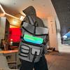 Schoolbag Street Trend Roll Reflective Backpack Large Capacity Tooling Travel Backpack College Student Couple Backpack