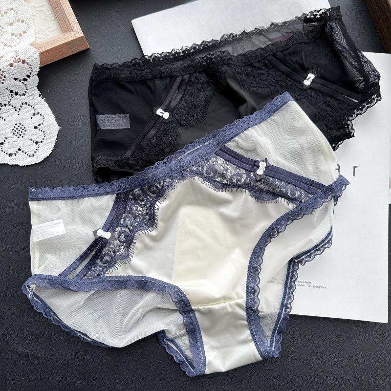 

Жіноча весняно-літня мила мереживна білизна з льодяного шовку з сіткою, із заниженою талією, сексуальна One Size синій