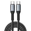 Portable 100W Nylon Braided USB C Cable Double Male End Type C Data Cord for Various Use in Office Home or Travel