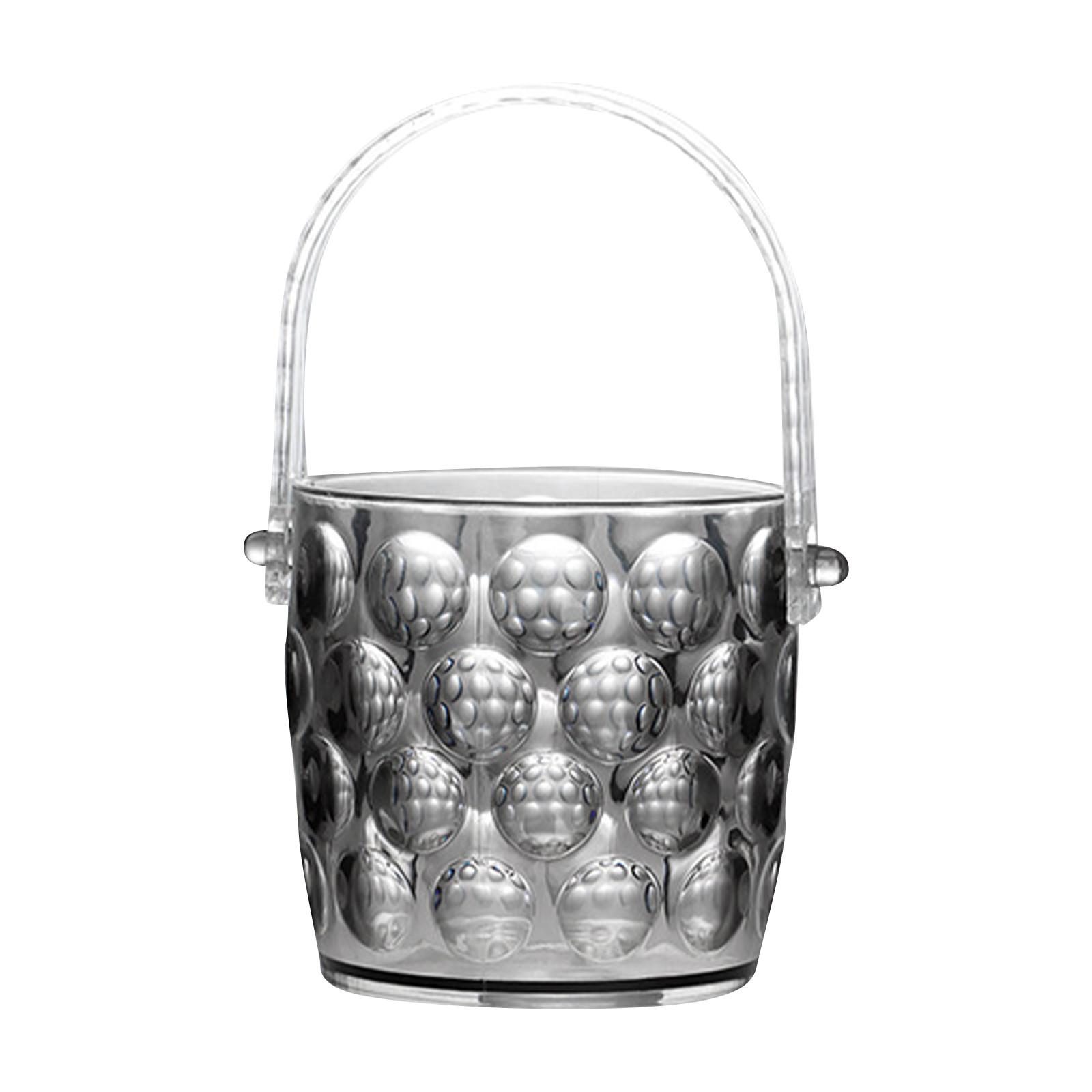 

Ice Bucket, Small Clear Acrylic Ice Balls Container Champagne Beer Wine Chiller With Handle For Freezer Cocktail Bar Party, 4.7 4. In One Size