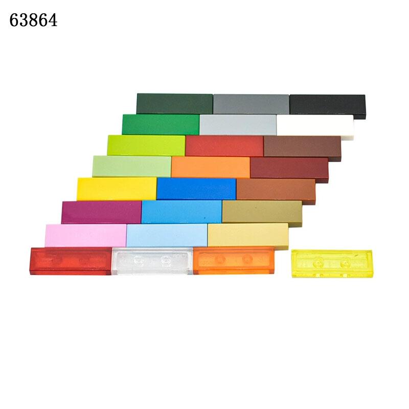 Yiran Toy Unisex 100Pcs Moc Bricks Parts Tile 1X3 Compatibile Con 63864 Building Blocks Technical Particle Assmble Giocattoli Per Bambini Regalo