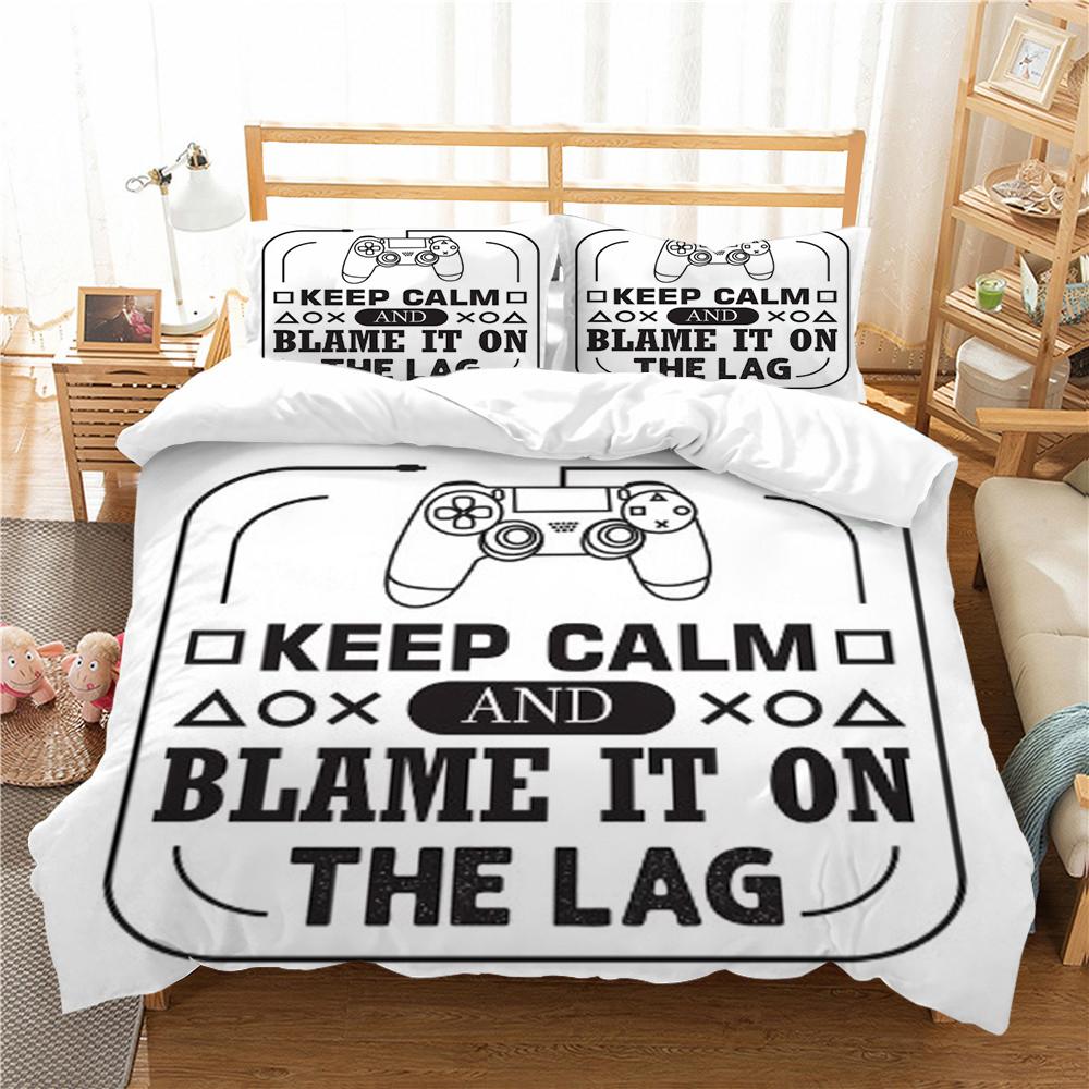 Gamepad Design Kids Soft Breathable Bed Set Bedding Suit Football  Bedroom Bedclothes Decor
