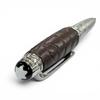 Excellent MONTBLANC Ballpoint pen Silver leather mens 119686 Used