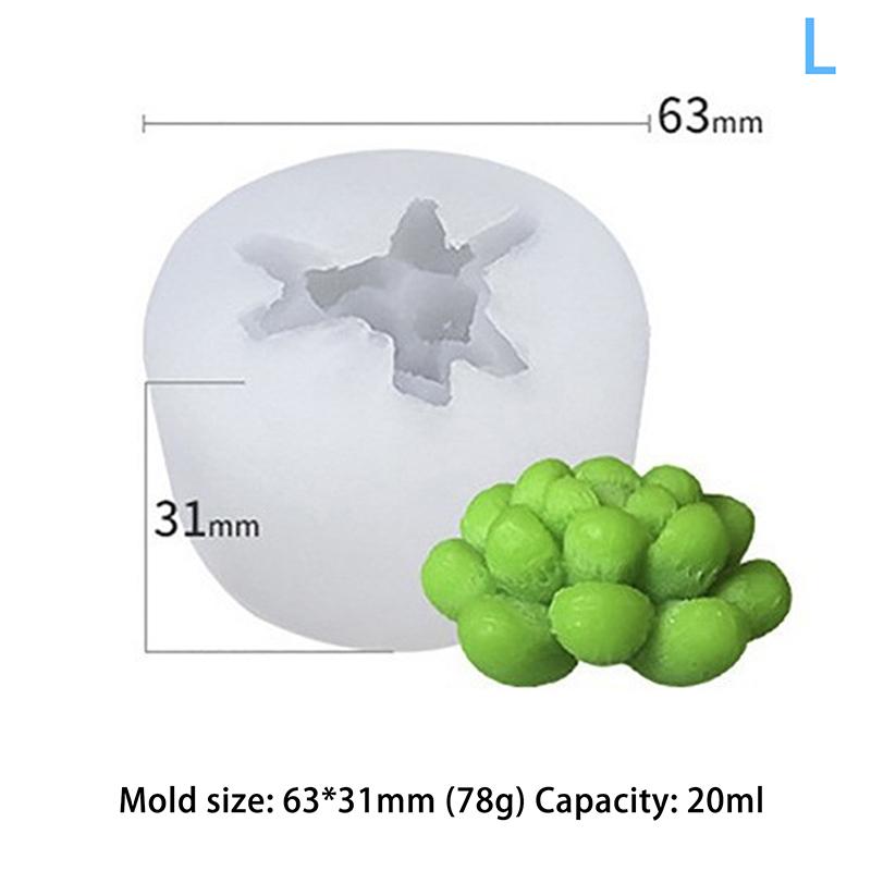 Moldes de Silicone para Velas Suculentas DIY 3D Cacto Flor Plantas Molde de Fundição Para Velas DIY Fondant Sabão Artesanato em Resina Epóxi
