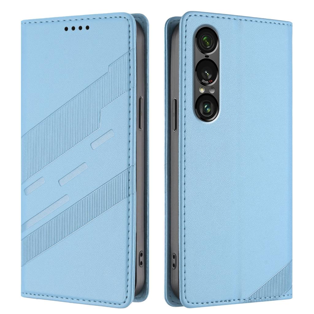 For Sony Xperia 1 VII Phone Cases Punk Style Imprinted Wallet Stand Leather Cover