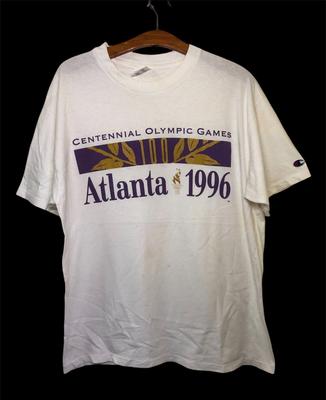 Vintage 90er Jahre Hundertjahrfeier Olympische Spiele Atlanta 1996 T-Shirt Große Größe