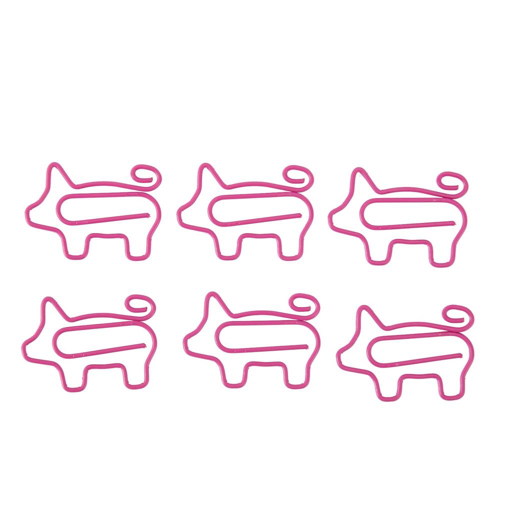 100 buc Agrafe de hârtie pentru purcel Agrafe de hârtie adorabile distractive Agrafe metalice placate rezistente la alunecare pentru marcaje pentru acasă