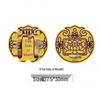 Pure Gold "Princess Luck" Phone Sticker – Wealth & Treasure Gold Leaf Design for Prosperity & Fortune