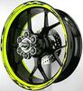 MOTOINKZ GP2 17-inch Custom Rim Stickers, Universal Fit (Fluorescent Yellow)