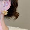 New French Retro Metal Fireworks Pearl Stud Earrings Femininity Light Luxury Versatile Elegant Earrings Wholesale