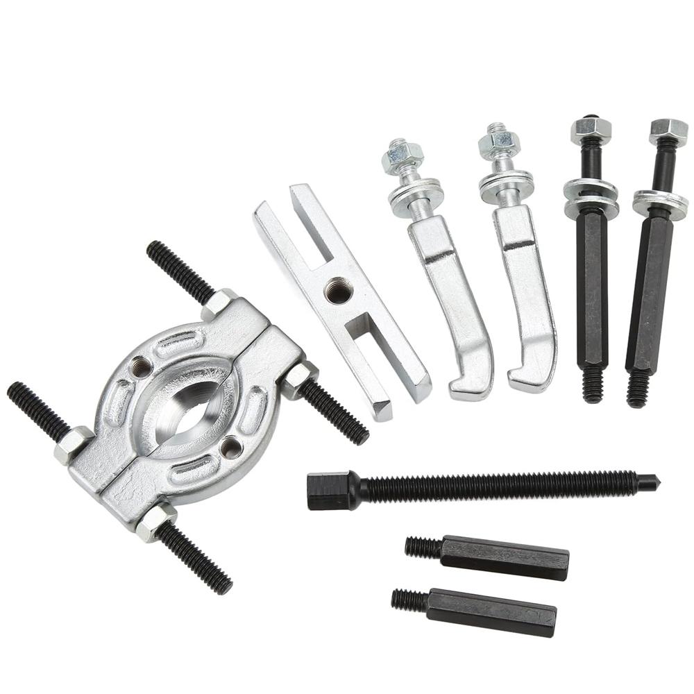 Professioneller 9-teiliger Lagertrenner- und Abziehersatz, Werkzeugsatz zum Entfernen von Lagern, Lagertrenner, Autoreparatur-Werkzeugsatz mit rotem Koffer
