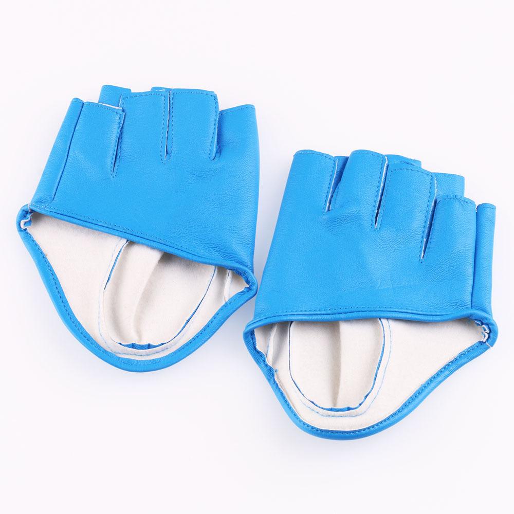 New Half finger Leather Gloves European and American Women's Half Palm Gloves Stage Nightclub Pole Dance Performance Half Finger Gloves