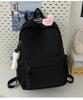 School bag letter simple Mori backpack ins style casual versatile commuter college student school bag large capacity solid color backpack