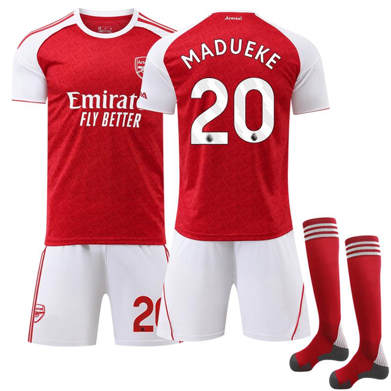 

2025-26 Arsenal Home #20 MADUEKE Sport Training Jersey Set with Socks Teens Kids Adults Football Kits XXXL