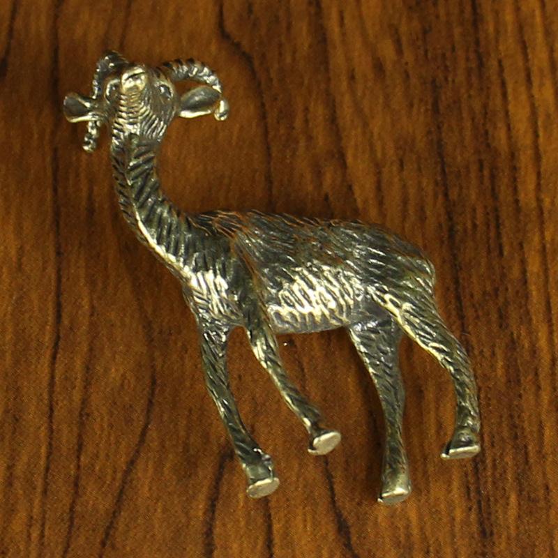 Goat Brass Ornament Home Living Room Desktop Small Ornament Metal Crafts Pure Copper Zodiac Sheep