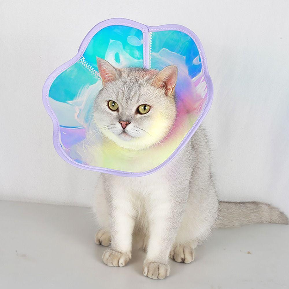 Waterproof Cat Collar Colorful Laser Cat Anti-scratching Collar Cat Neck Ring  Behavior Control