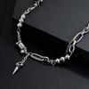 Hip-Hop Punk Rivet Pendant Necklace for Man, Stainless Steel Splicing Clavicle Chain Necklace, Fashion Jewelry Accessories