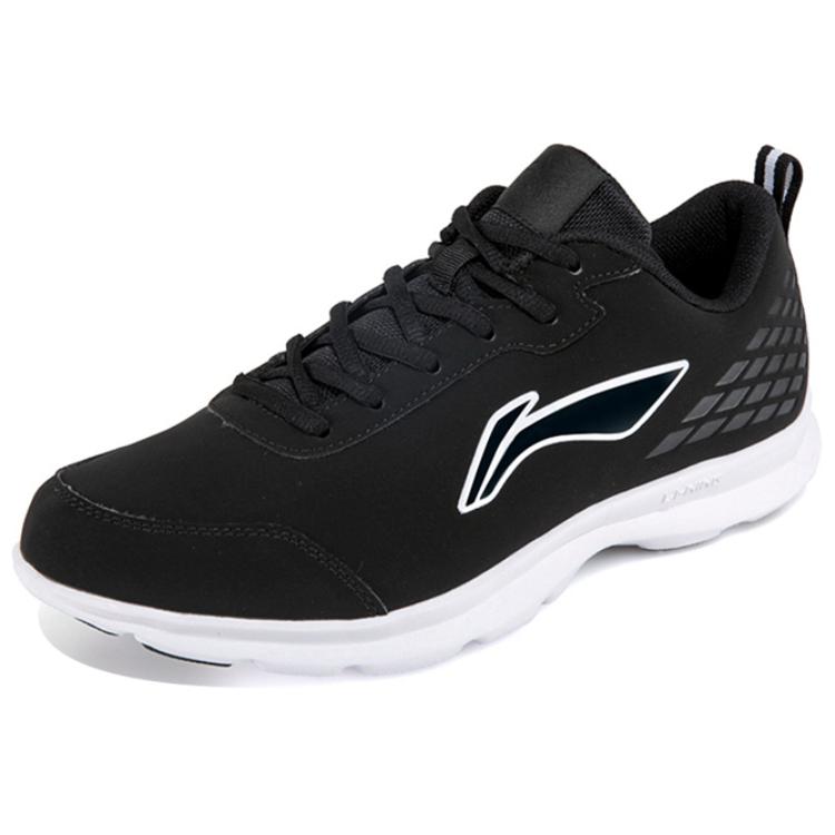 Li Ning Comfortable Low top Running Shoes Unisex Black White ARBN249-1