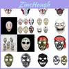 Eerie Plastic Halloween Skull Masks With Unique Styles For Costume Parties