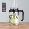 WANXIANG Borosilicate Glass Office Mug with Handle and Filter