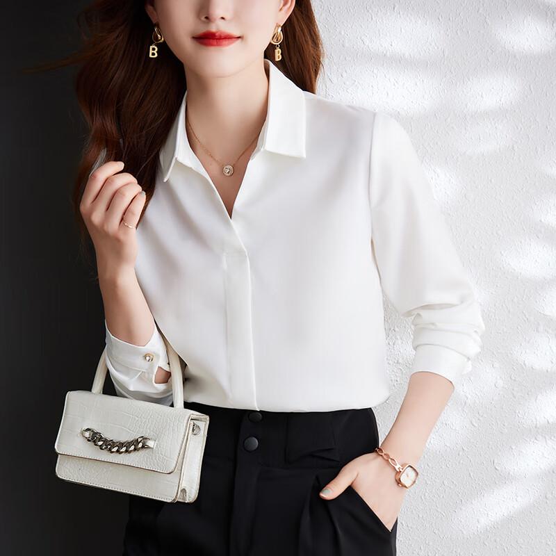 Women's Non-Iron Satin Long-Sleeve Professional Shirt