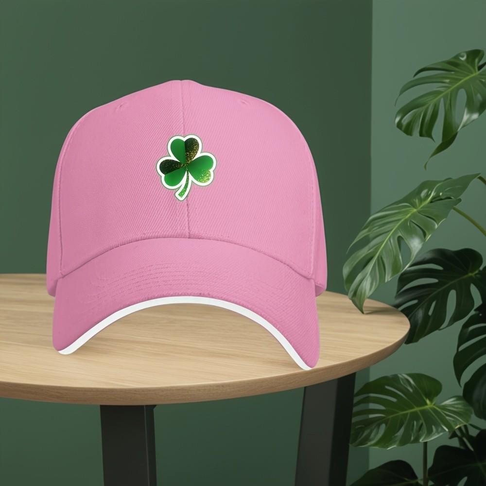 Shamrock Clover St Patrick Day Baseball Cap Polyester Breathable Sports Casual Outdoor Adjustable Hat