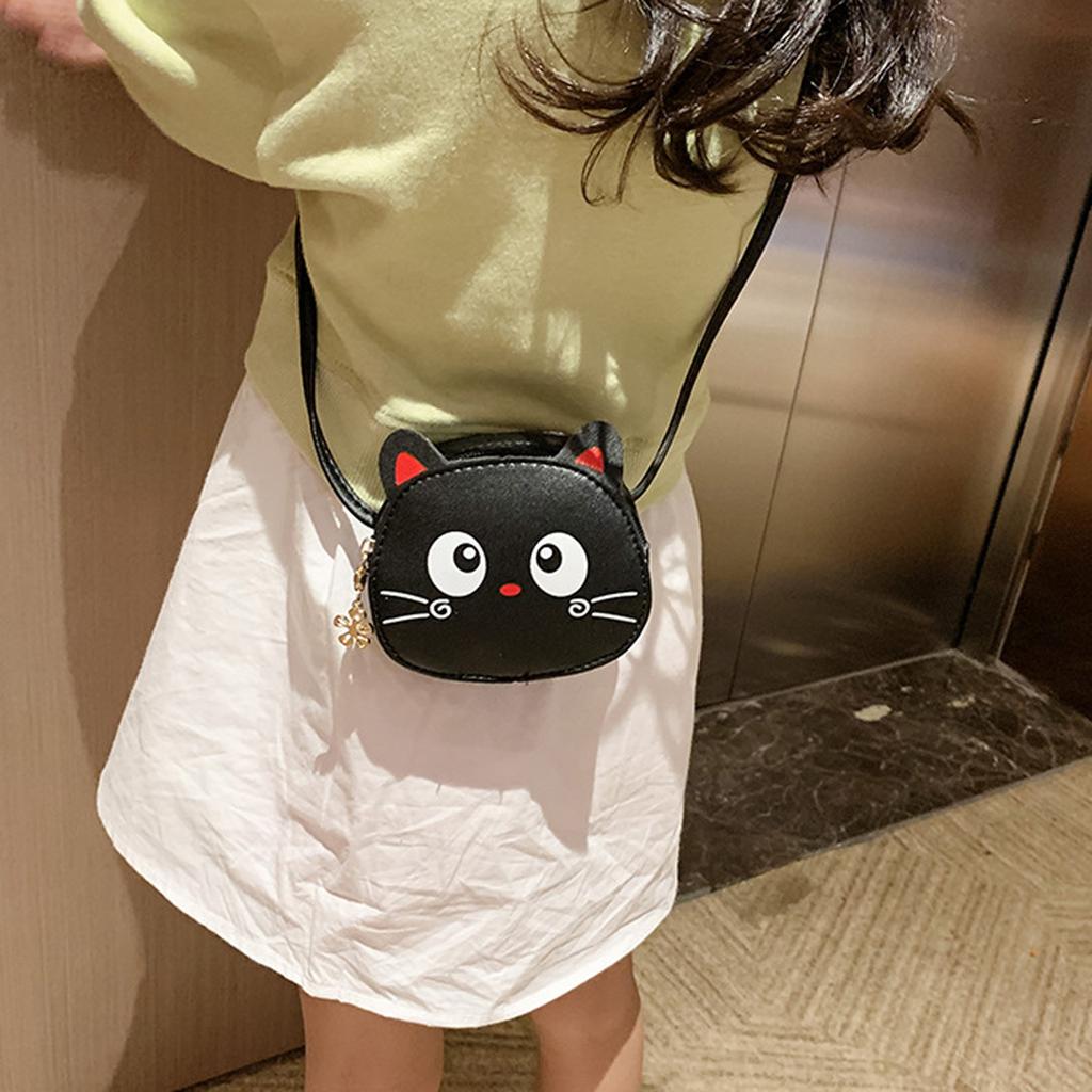 Niemowlę Baby Kids Girls Torby Torby na pas Torby na ramię Skórzane Cute Kitty Cat