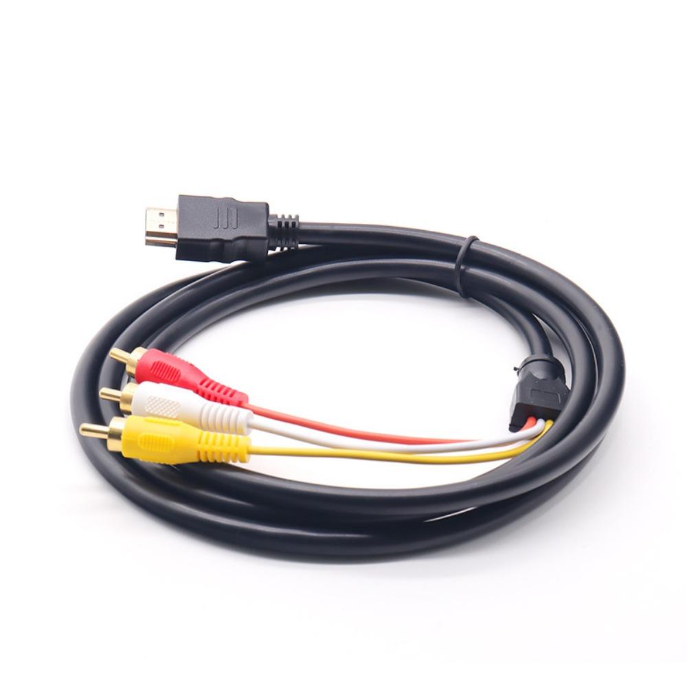 1080P HDMI Male To 3 RCA 5 Feet VGA Cord Adapter for TV HDTV DVD Consumer Electronics
