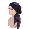 Women's Muslim Hijab Cancer Chemo Caps Flower Print Turban Cap Hair Loss Headscarf Elastic Cotton muslim Hijab Scarf Headwear