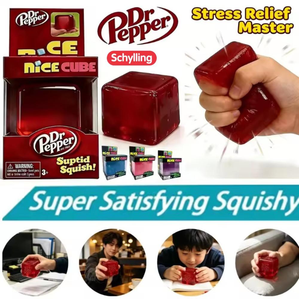 Schylling Nice Cube Fidget Hračka na mačkání Squishy Pomalý odskok Senzorická Úleva od stresu Proti úzkosti pro Děti Dospělé ADHD