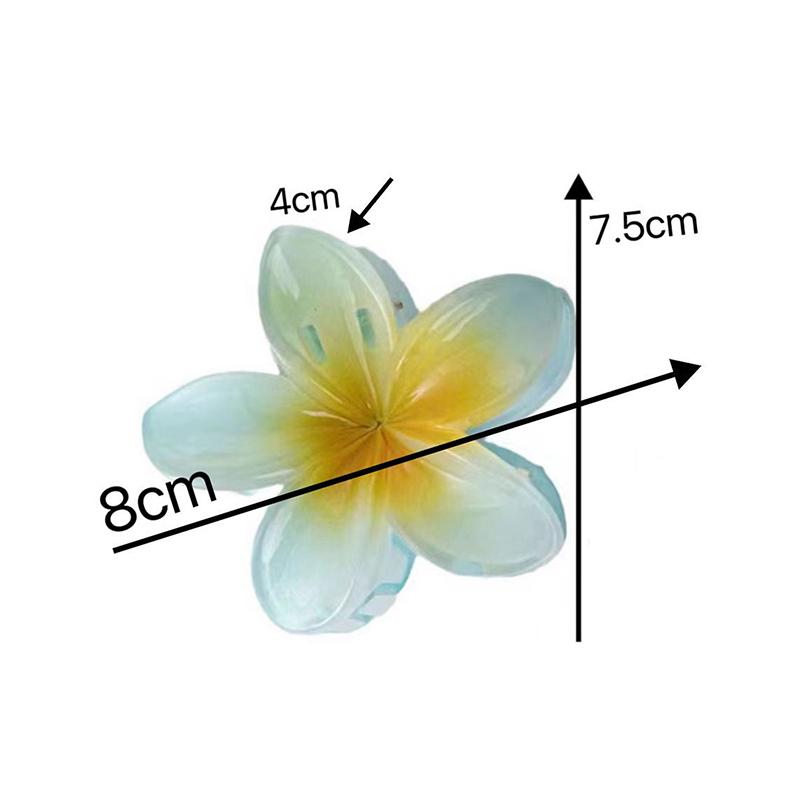 3Pcs Colorful Gradient Color Flower Hair Claws Sweet Barrettes  Shark Clip For Women Girls Beach Hair Accessories Gifts
