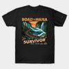 Asian Size Cotton Unisex Tshirt Print T-shirt Road To Hana Survivor Maui Hawaii - Tropical Waterfall Retro Design T-shirt No-Cut Print Regular Fit