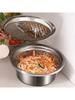 3-piece Stainless Steel Kitchen Set, Including Grater, Filter and Draining Bowl. Multi-functional for Slicing, Washing Fruits, Vegetables and Cheese.