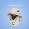 New Face Neck Protection Beach Cap Detachable Anti-UV Bucket Hat All-directional Breathable Sunscreen Hat Spring Summer